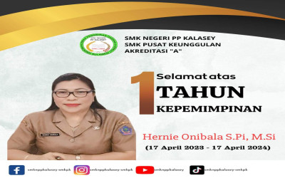 KILAS BALIK SETAHUN MASA KEPEMIMPINAN KEPALA SEKOLAH HERNIE ONIBALA, S. Pi, M. Si