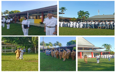 Upacara Bendera Perdana ditahun yang Baru bersama Peserta Didik